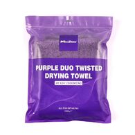 MaxShine Duo Twisted Loop Microfiber Drying Towel - Мікрофібровий рушник з оверлоком, фіолетовий 50 х 60 cm