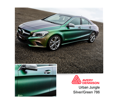 Avery Satin Urban Jungle Silver/Green ColorFlow BG7590001 1.524 m