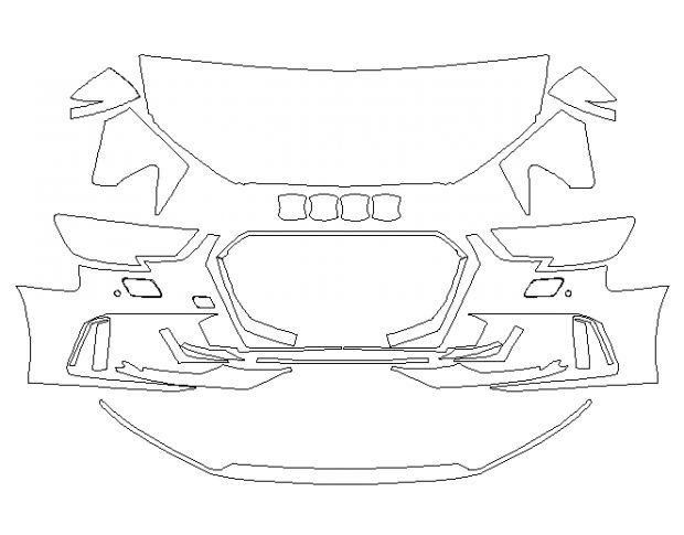 Audi RS3 2017 Седан Стандартний набір частково LLumar