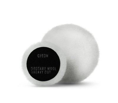 Gyeon Q2M Rotary Wool Heavy Cut Pads - Білий хутряний різальний круг (2 шт), 80 mm