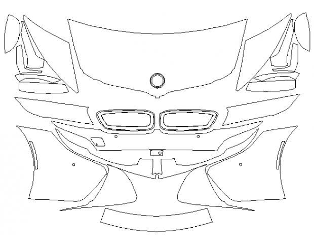 BMW i8 2014 Купе Стандартный набор частично LLumar