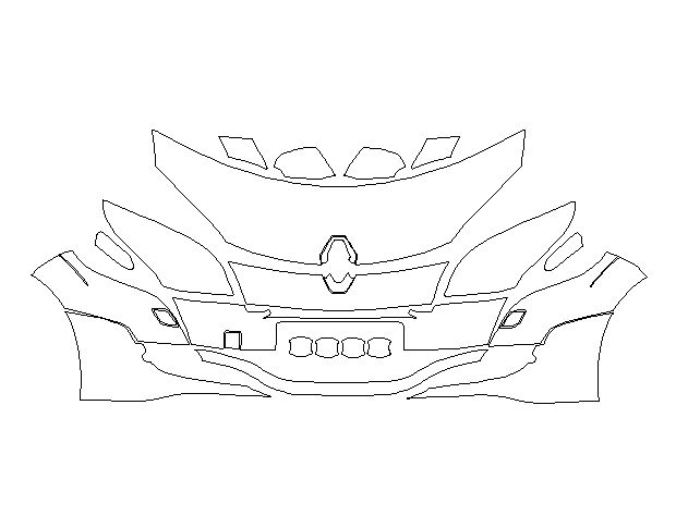 Renault Megane 2013 Купе Стандартный набор частично LLumar