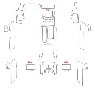 Комплект викрійок для салону LAND ROVER RANGE ROVER 2012