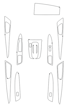 Комплект викрійок для салону HONDA UR-V 2017 (часткова комплектація)