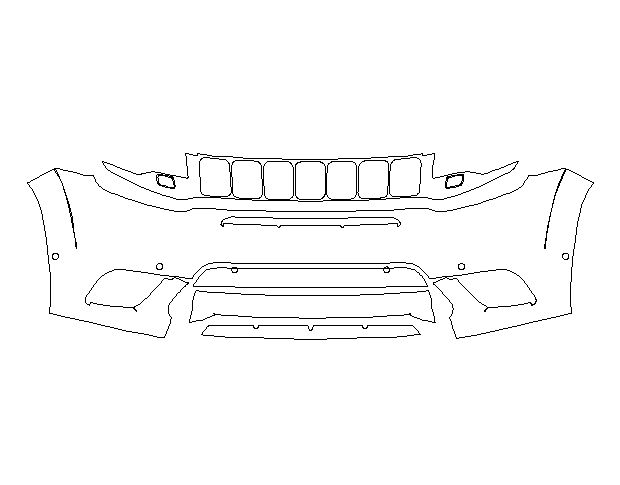 Jeep Grand Cherokee SRT 2017 Позашляховик Передній бампер Hexis