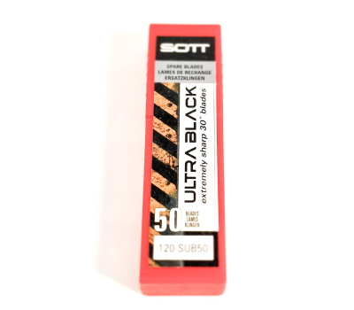 Сегментні леза SOTT ULTRA BLACK 30 Snap-Off Graphic Blades  (50 шт.)