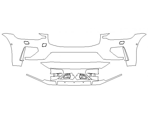 Volvo V60 R-Design 2020 Хетчбек Передний бампер LLumar