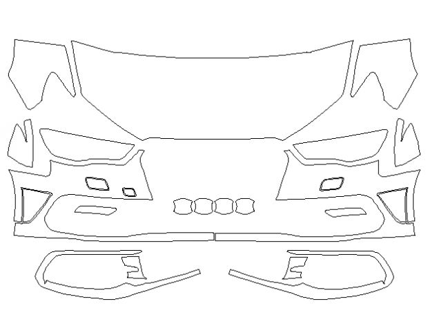 Audi A3 S-Line 2012 Хетчбек Стандартний набір частково Hexis