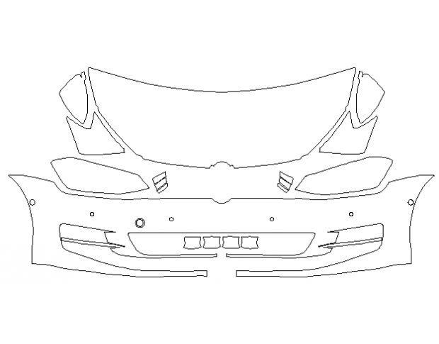 Volkswagen Golf 2015 Хетчбек Стандартный набор частично Hexis