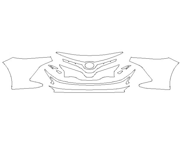 Toyota Camry  2019 Седан Передний бампер LLumar