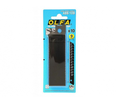 Леза чорні OLFA ABB-10B 9 mm (10 шт./уп.)