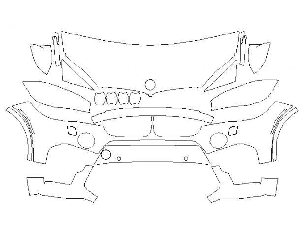 BMW X6M SUV 2015 Позашляховик Стандартний набір частково Hexis