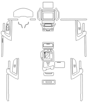 Викрійка для салону TOYOTA LAND CRUISER 200 2015