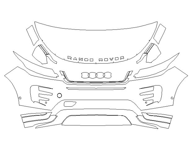 Land Rover Range Rover Evoque R-Dynamic 2020 Внедорожник Стандартный набор частично Hexis