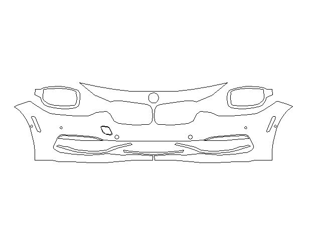 BMW 3 Series 2016 Седан Передній бампер LLumar