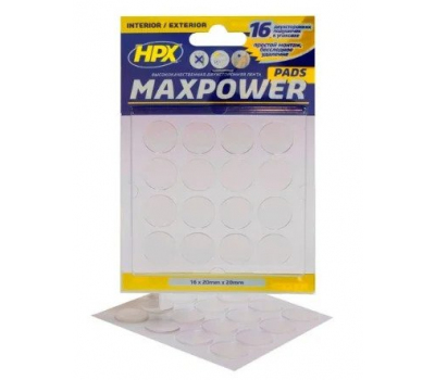 Висічка з двосторонньої стрічки (акрилова) HPX MAXPOWER HT2020CR 20 mm х 20 mm (16 шт./уп)
