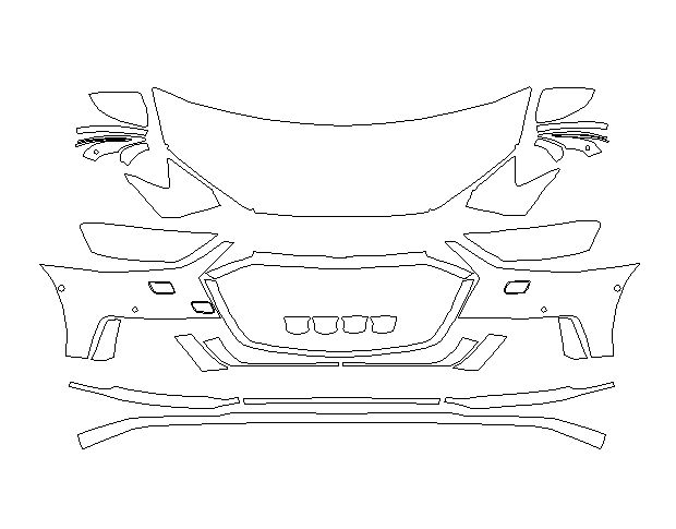 Audi S8 2020 Седан Стандартный набор частично Hexis