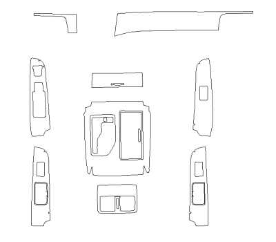 Комплект викрійок для салону TOYOTA CAMRY 2012-2017