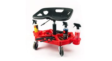 MaxShine Car Detailing Rolling Stool - Стілець на колесах, з полицею під пляшки та аксесуари