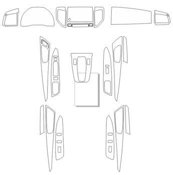 Комплект викрійок для салону HONDA UR-V 2017 (повна комплектація)