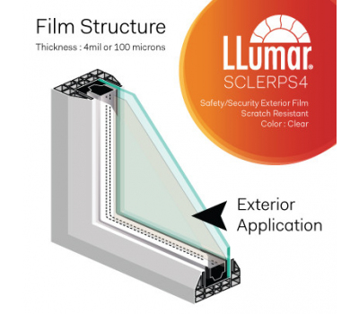 LLumar SHE CL ER PS 4 Safety Clear Exterior 1.52 m