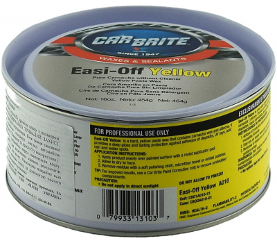Car Brite Easi-Off Yellow Past Wax 454 g