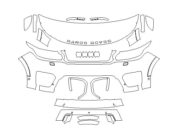 Land Rover Range Rover Sport SVR 2015 Позашляховик Стандартний набір частково Hexis