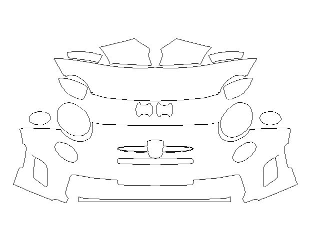 FIAT 500 Abarth 2012 Купе Стандартный набор частично Hexis