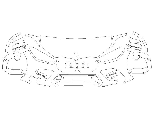 BMW X6 M Competition 2020 Седан Стандартний набір частково Hexis