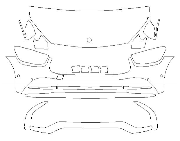 Mercedes-Benz GLC63 Class AMG Aerodynamics Package 2020 Позашляховик Стандартний набір частково LLumar