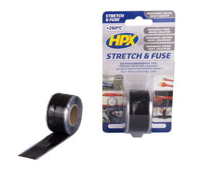HPX SO2503 Stretch and Fuse Tape (Black) 25mm x 3m