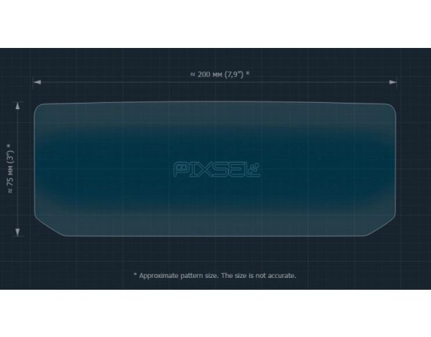 Защитное стекло Pixsel на спидометр гидроцикла BRP SEA-DOO RXT-X 325 2024 7.8“ (гибридное глянец)