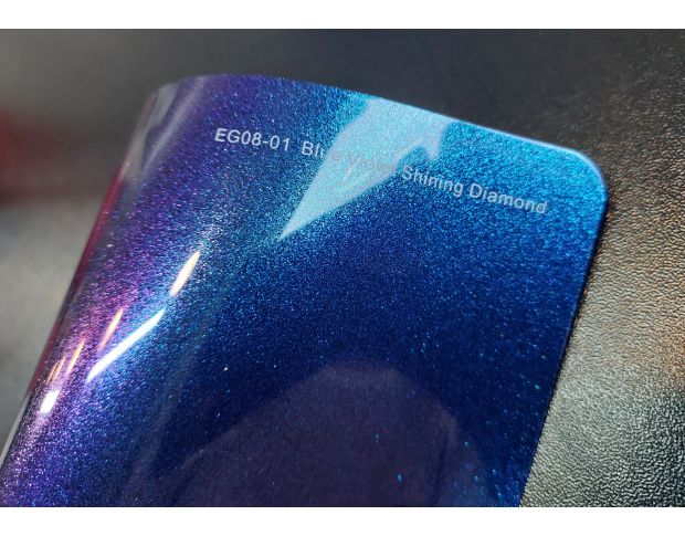 FORMULA PPF Blue Violet Shining Diamond Gloss G707 - Антигравийная защитная сине-фиолетовая хамелеон плёнка (глянцевая) 1.52 m