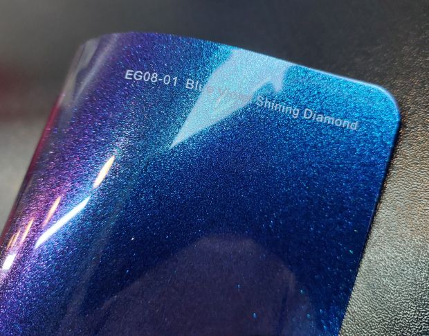 FORMULA PPF Blue Violet Shining Diamond Gloss G707 - Антигравийная защитная сине-фиолетовая хамелеон плёнка (глянцевая) 1.52 m