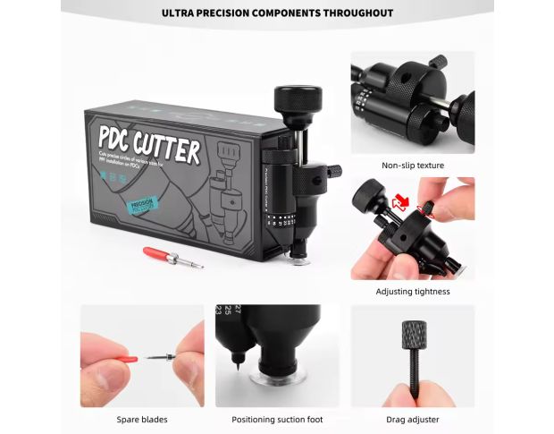 Foshio Metal Radar Hole PDC Cutter With Extra 10 Blades - Инструмент для вырезания парктроников