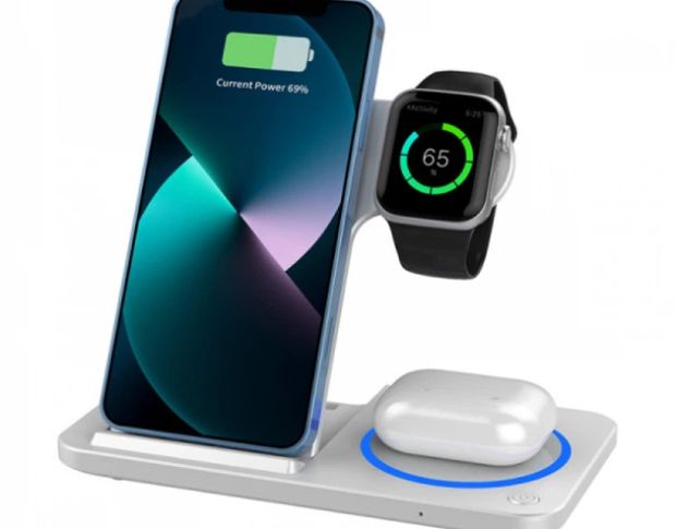 WiWU Wi-W020 Foldable Magnetic Station Wireless Charger 3in1 - Беспроводное зарядное устройство