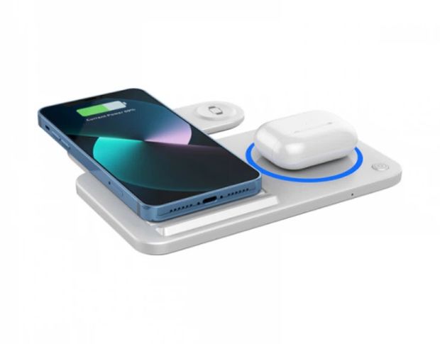WiWU Wi-W020 Foldable Magnetic Station Wireless Charger 3in1 - Беспроводное зарядное устройство