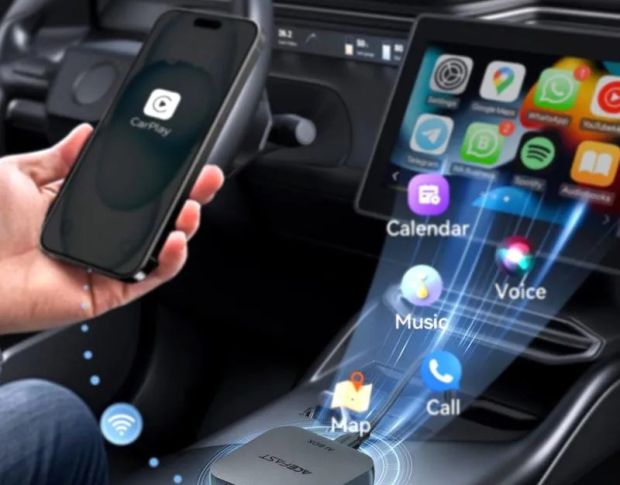 ACEFAST QC2 Wireless Adapter for Car Grey - Автомобільний бездротовий адаптер