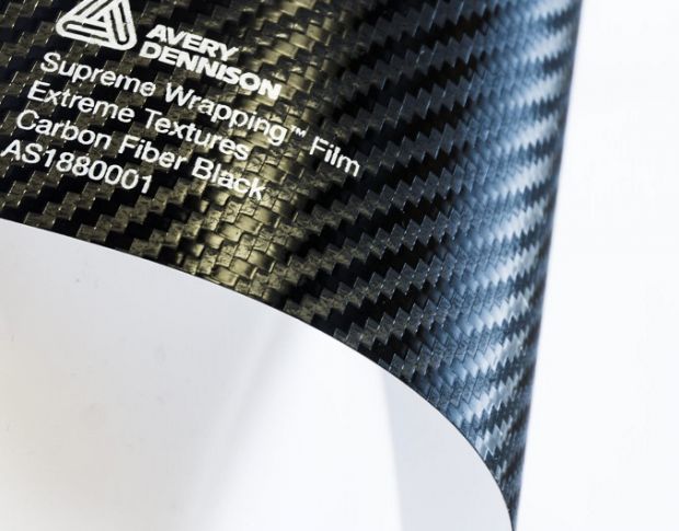 Avery Carbon Fiber Black Extreme Textures Matte 1.524 m