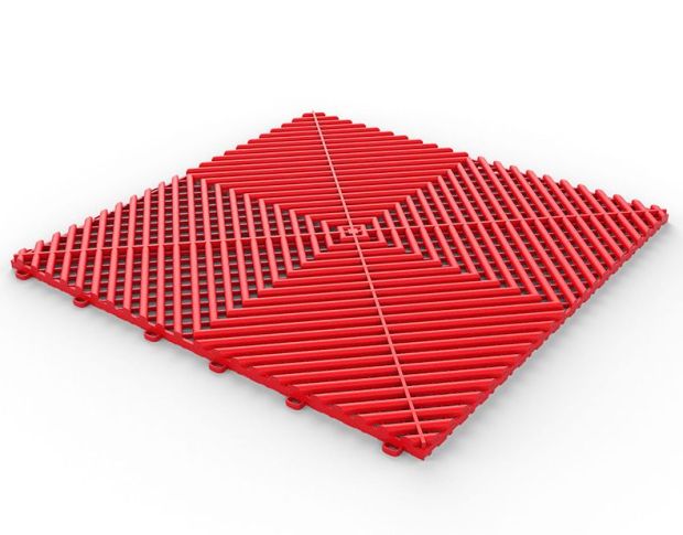 Floor Tile Vented Water Red - Червона решітка модульної підлоги