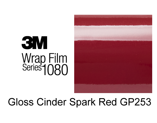 3M 1080 GP 253 Gloss Cinder Spark Red 1.524 m