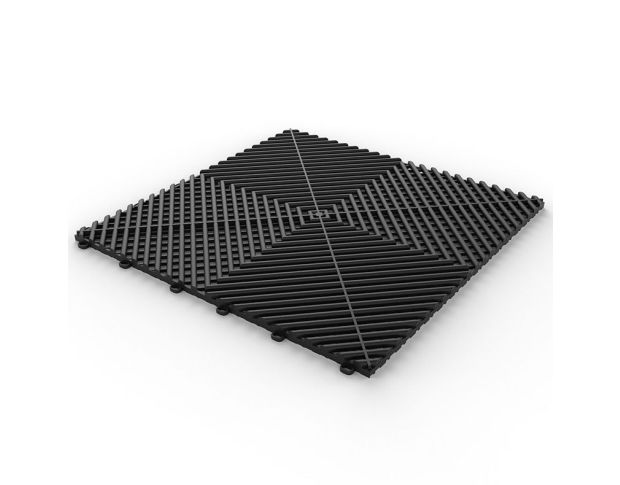Floor Tile Vented Water Black - Чорна решітка модульної підлоги