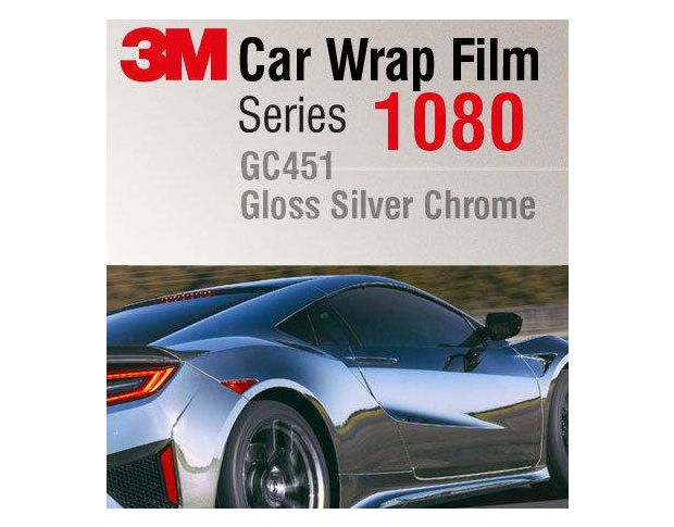 3M 1080 Gloss Silver Chrome GC451 1.524 m