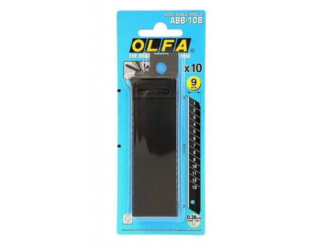 Леза чорні OLFA ABB-10B 9 mm (10 шт./уп.)