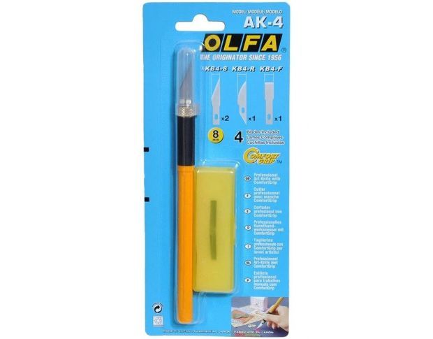 Ніж OLFA AK-4 з 4 лезами різного профілю