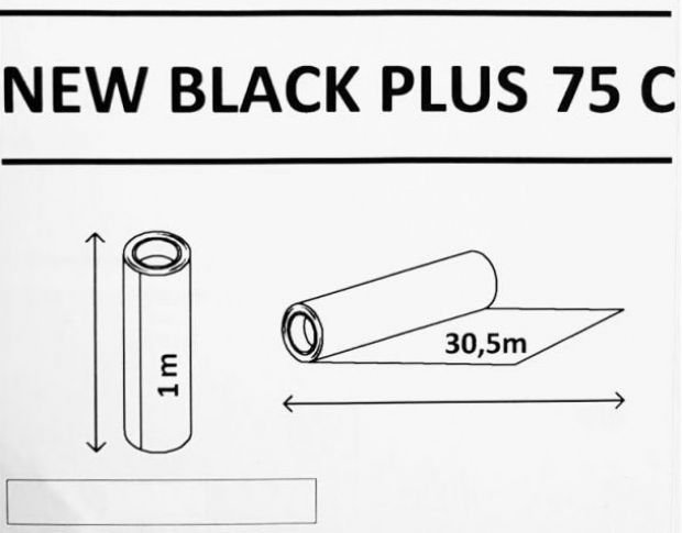 Solar Screen IR Carbon Black Plus 75 C 1 m