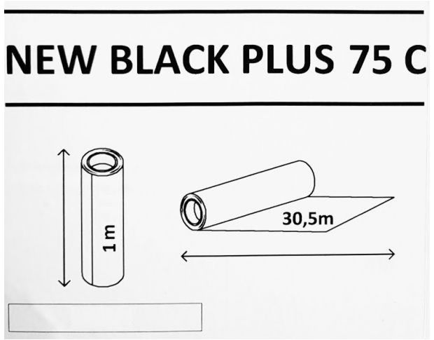 Solar Screen IR Carbon Black Plus 75 C 1 m