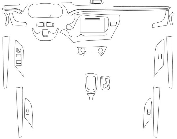Викрійка для салону TOYOTA HILUX 2019