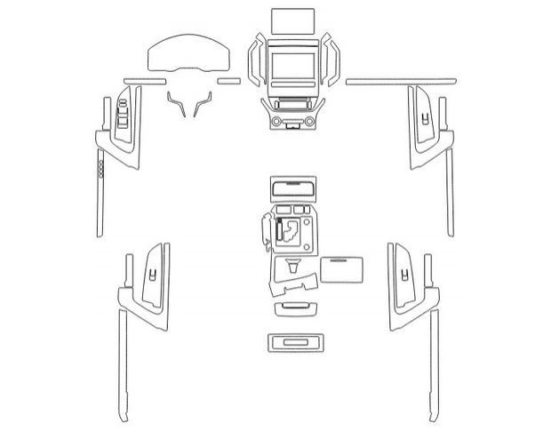 Викрійка для салону TOYOTA LAND CRUISER 200 2015