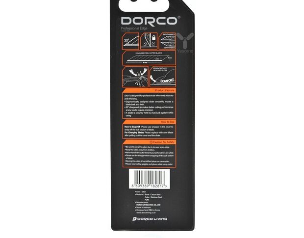 Сегментний ніж Dorco Cutter S401 30° 9 mm (система Auto-Lock)